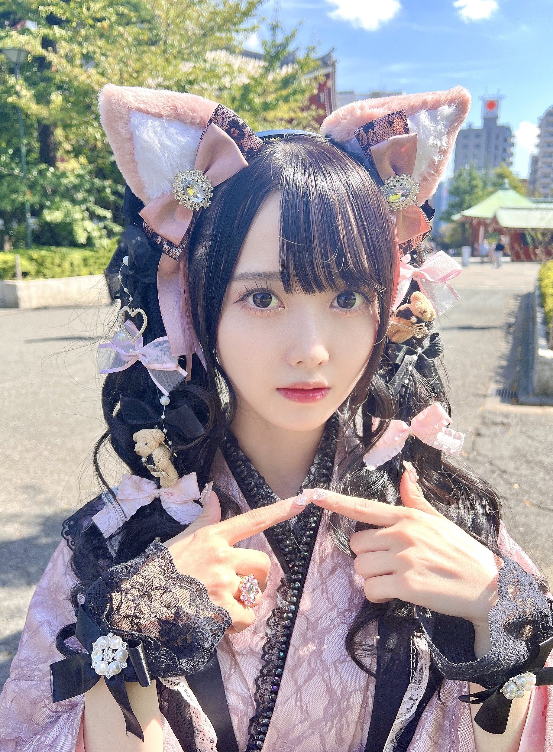 高嶺のなでしこ 松本ももな 直筆サイン 生写真 NO25-にじさんじ緋八