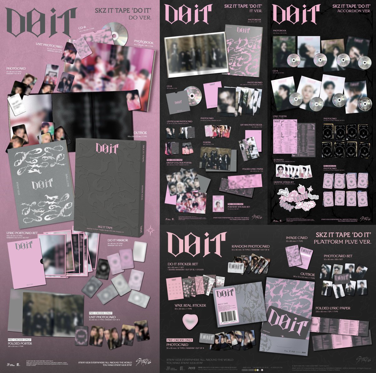 Stray Kids 'DO IT'💗🩶 スキズのアルバム 店舗特典ビジュまとめ ①