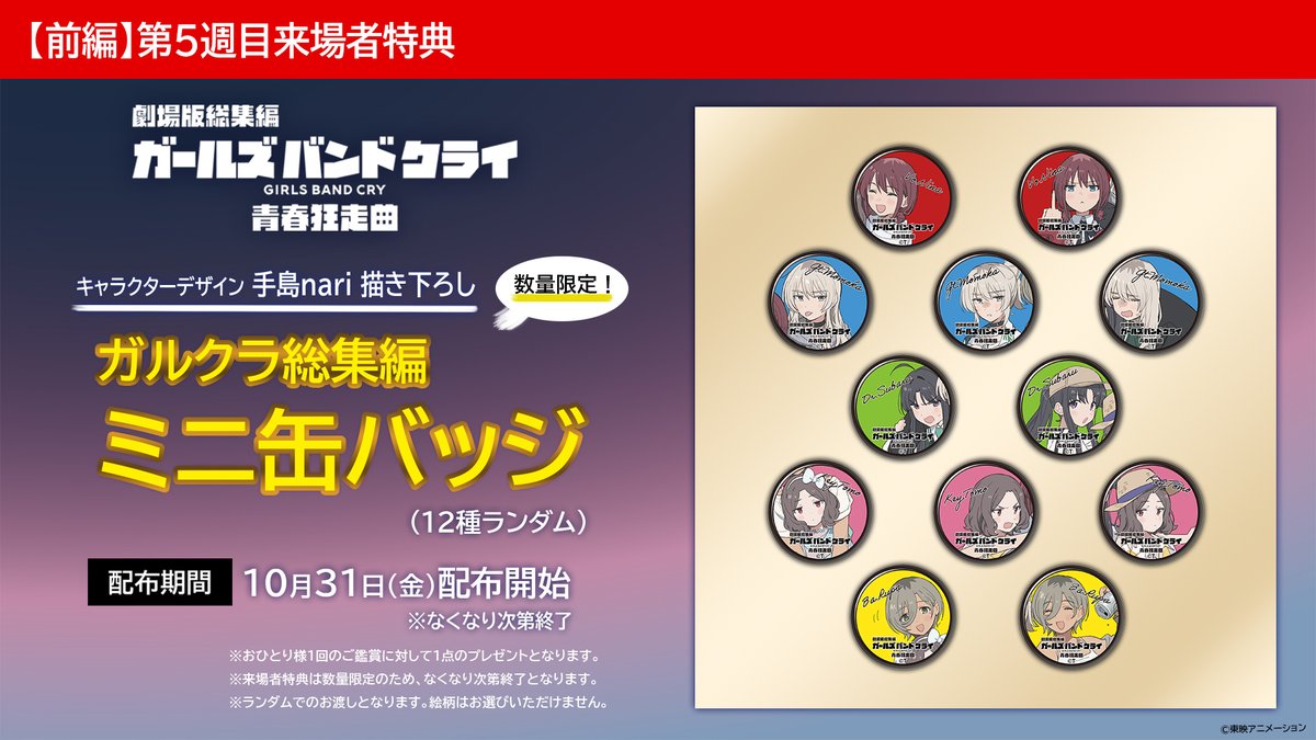 劇場版総集編 ガールズバンドクライ 【前編】青春狂走曲 第5週目来場者