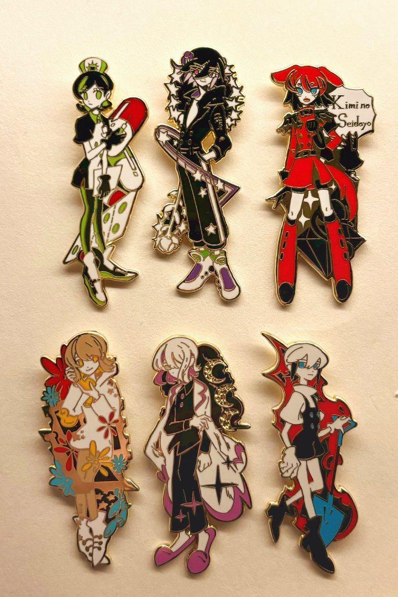 新しいオリジナルピンバッジ】 あと自分のMVのキャラクターの