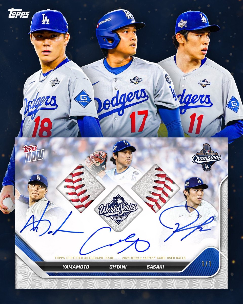 速報：山本由伸、大谷翔平、佐々木朗希が、2025年ワールドシリーズ優勝