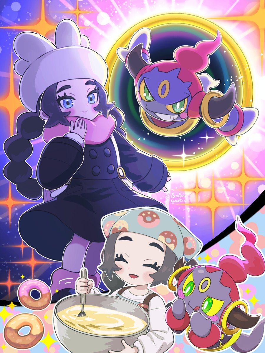 ポケモン絵 #PokemonLegendZA アンシャちゃん&フーパちゃん‼️🍩✨