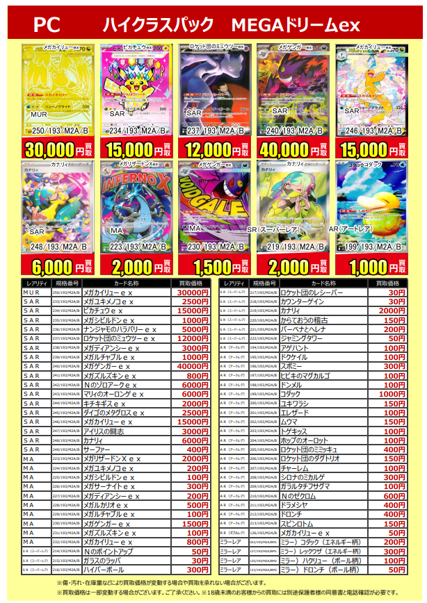 新弾トレカ高価買取情報】 ＃ポケモンカードゲーム ＃MEGAドリームex
