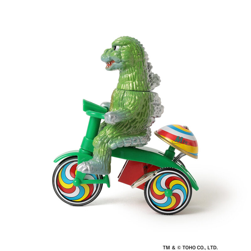 M1号（エムイチゴウ）〉の『74ゴジラ三輪車』ソフビ（※〈TOKYO