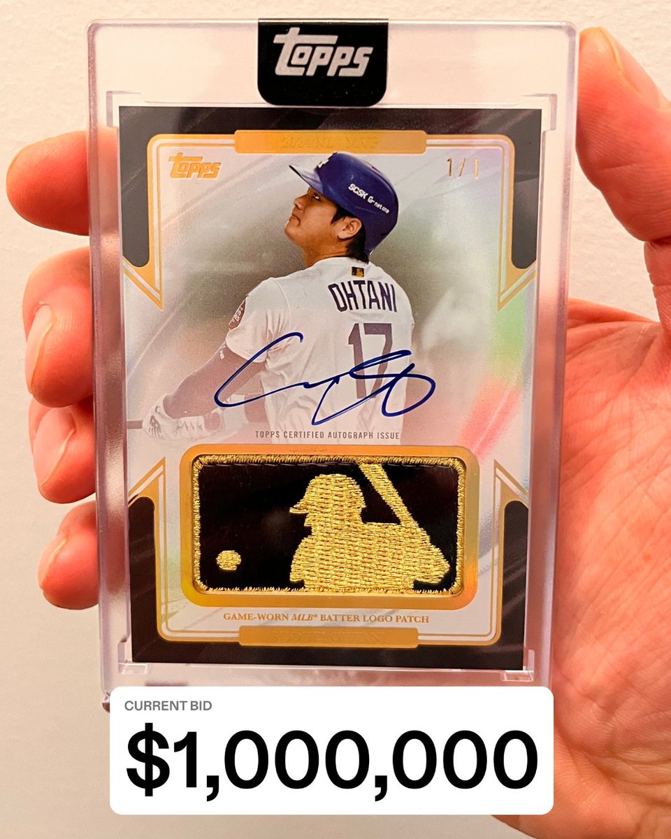 世界に1枚のドジャース大谷翔平カードが約4.6億円で落札。 実使用ユニ