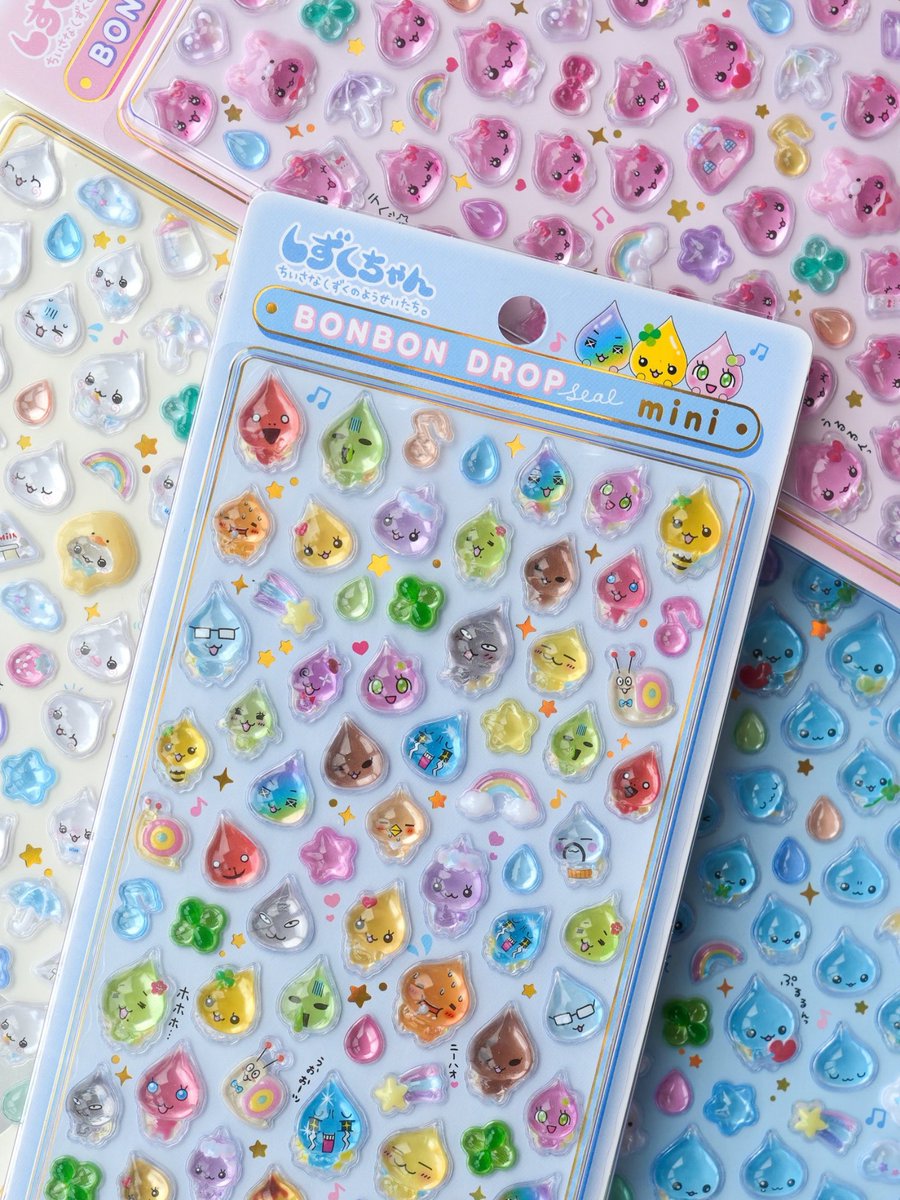 🎀 お知らせ 🎀 しずくちゃんのボンボンドロップシール ミニ を 只今