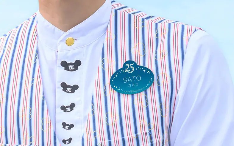 ディズニーリゾート25th キャストネームタグ ディズニーネームタグ 25