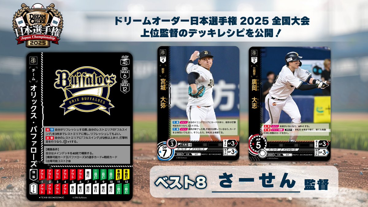 プロ野球カードゲーム ドリームオーダー公式 (@dreamorder_tcg