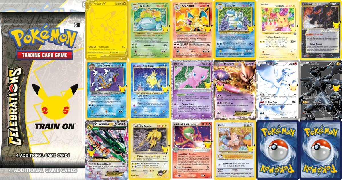 ポケカ海外】 英語版25周年記念パック「Celebrations」収録カードに