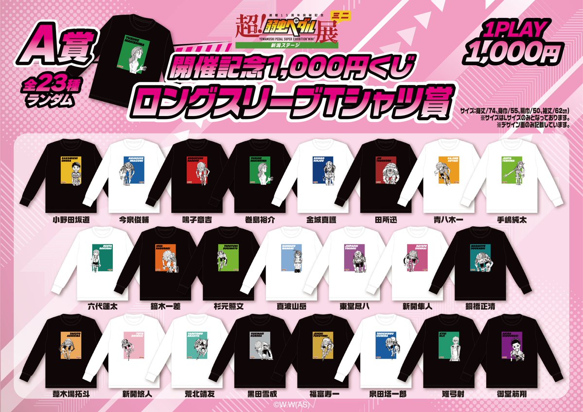 超！弱虫ペダル展』ミニ 新潟ステージ 開催記念 1,000円くじが発売開始