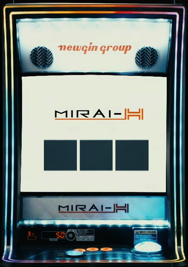 ニューギン（NEWGIN）君 SLOT新筐体『MIRAI-H』の紹介動画 を 追加ねー