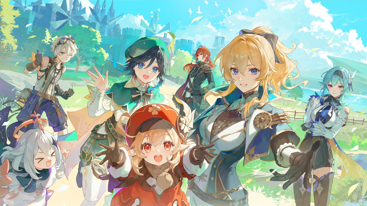 西風騎士団に守られてやって来た旅人たちよ、風と蒲公英の牧歌の城