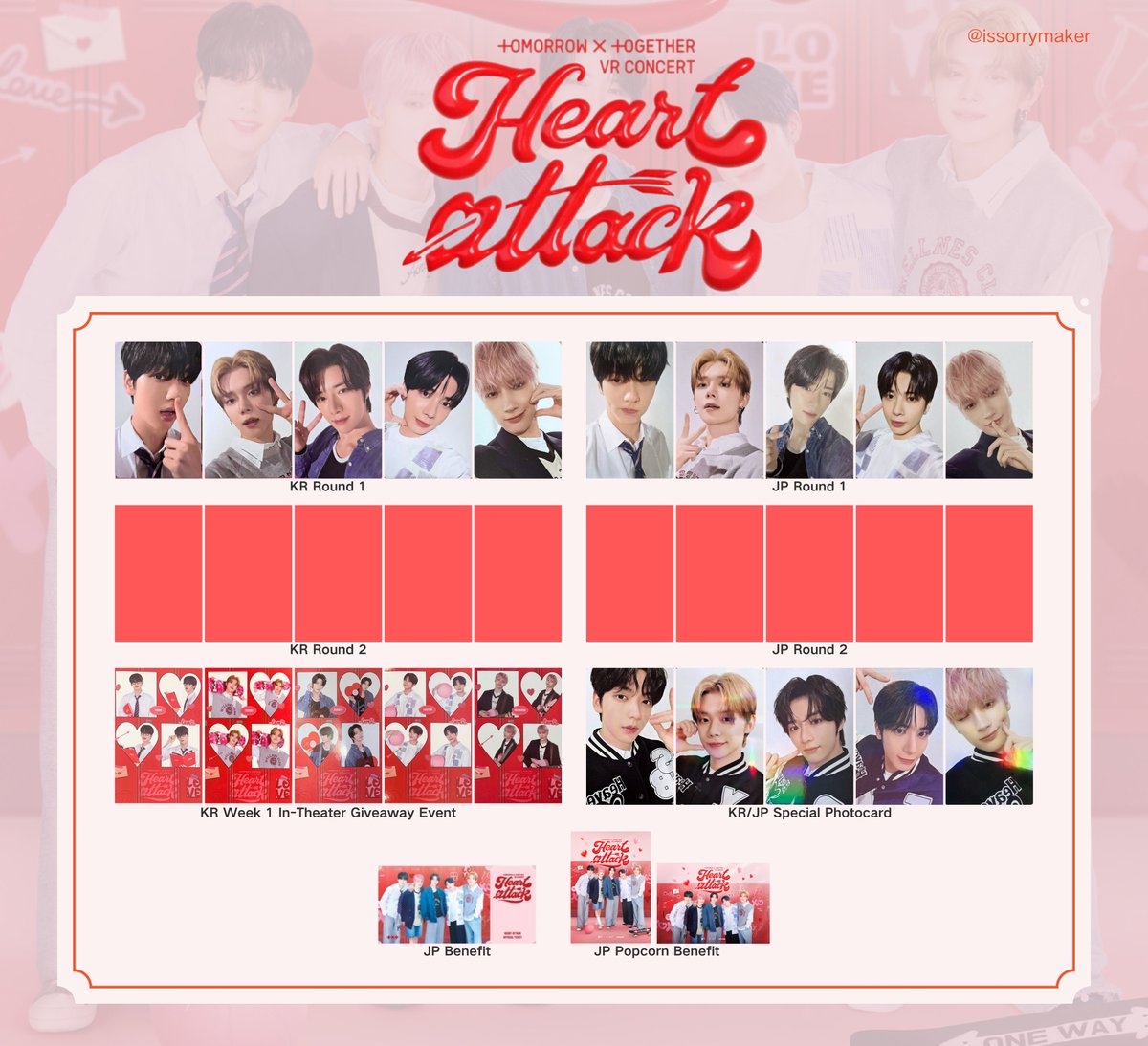 TOMORROW X TOGETHER VR Concert HEART ATTACK Photocard Template