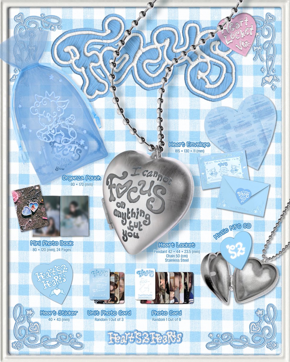 Hearts2Hearts 'FOCUS' Album Details (Heart Locket Ver