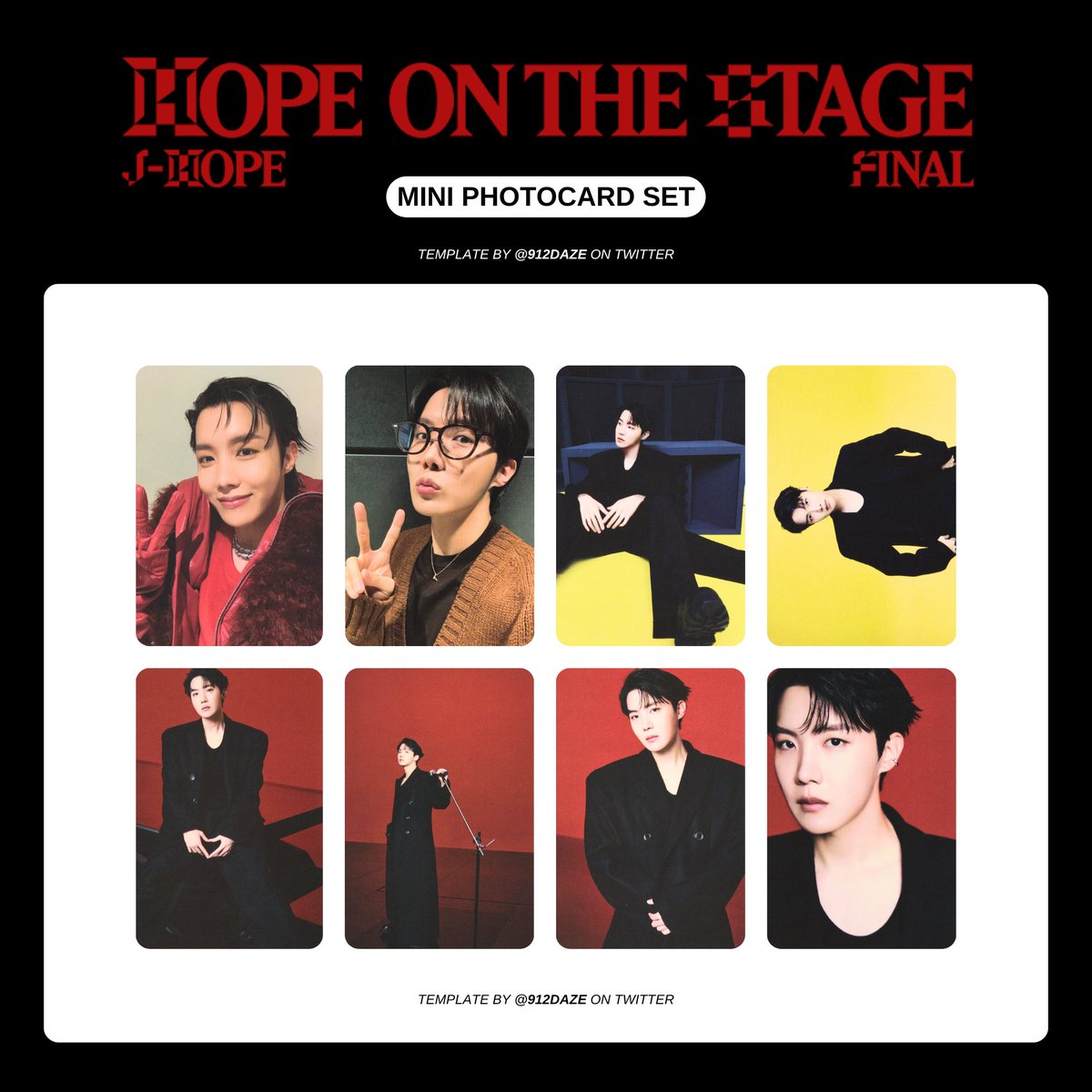 BTS J-HOPE HOBI HOTS HOS TOUR PC PHOTOCARD WISHLIST WL TEMPLATES