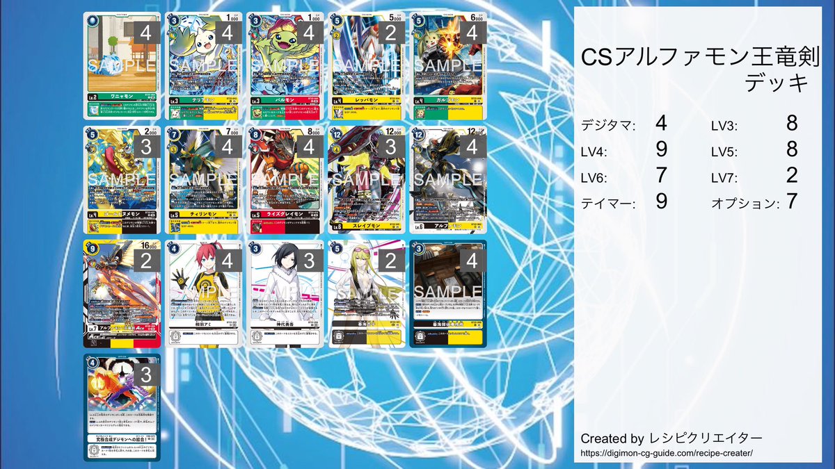 CSアルファモン王竜剣（仮） 次弾テーマのCSを主軸にアルファモンで