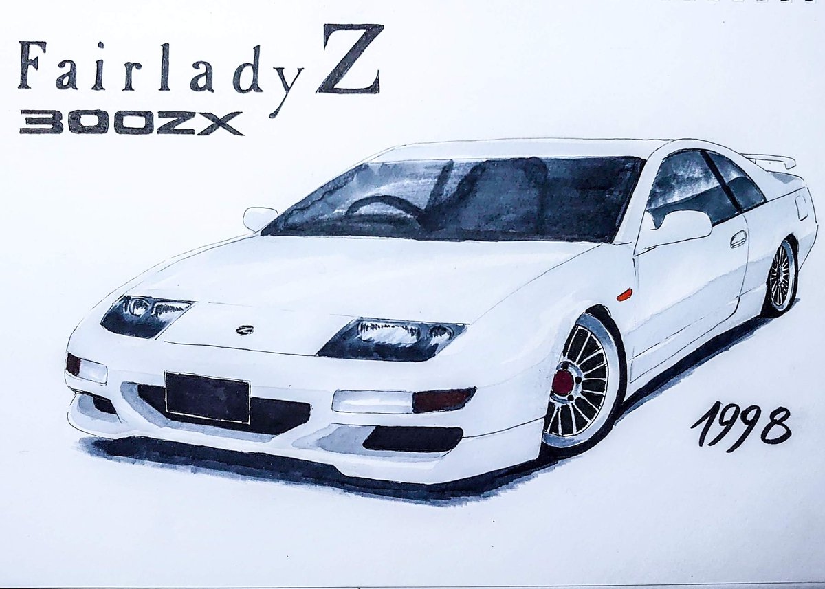 2019年 ↓ 2020年 ↓ 2024年 ↓ 2025年 #イラスト #NISSAN #300zx