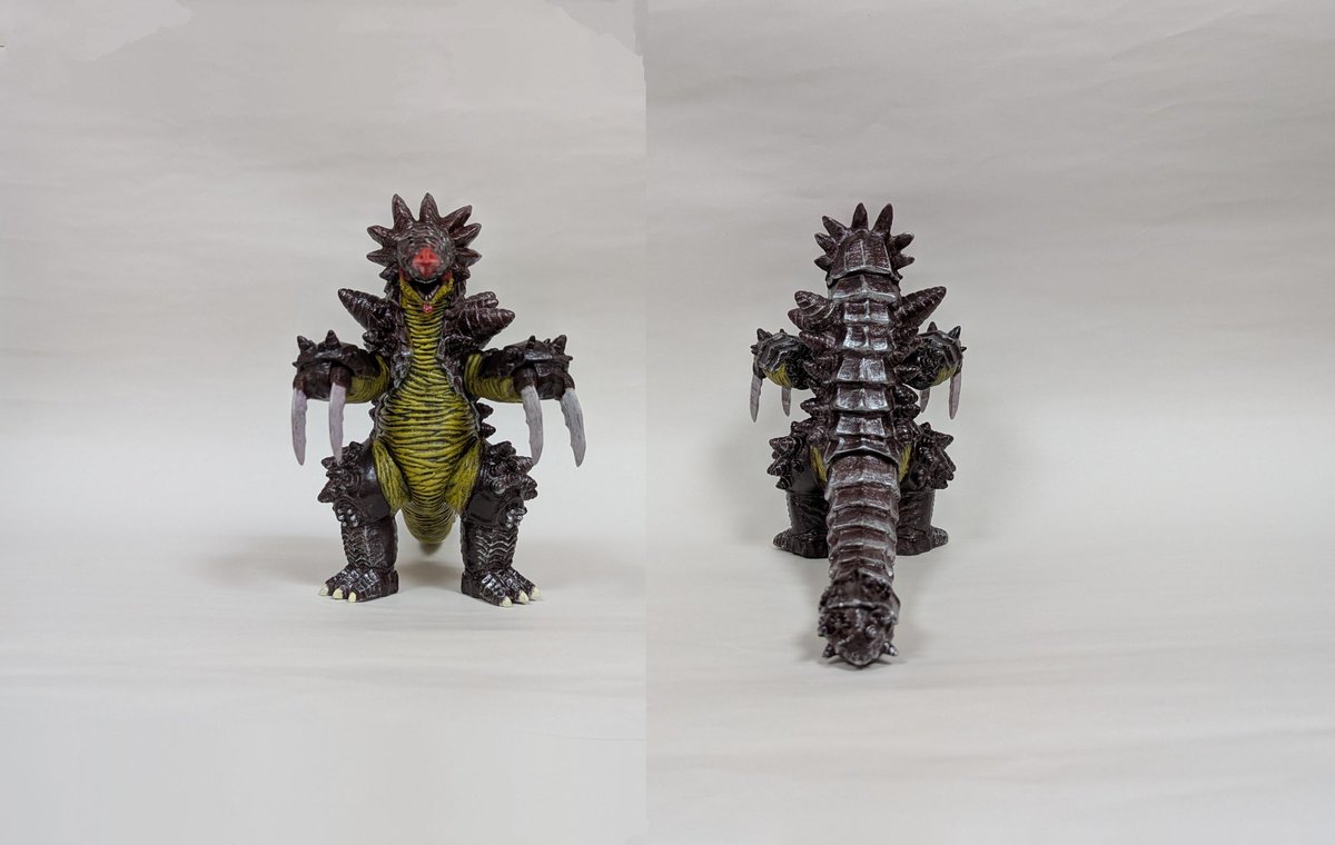 熱線怪獣グライムのソフビをリペイントしました！ #グライム #ウルトラ