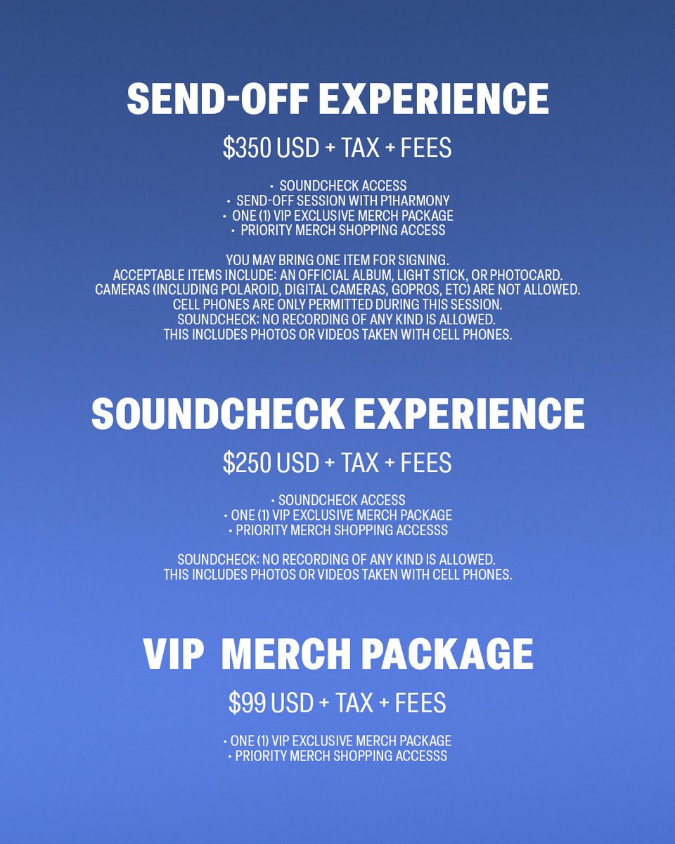 Notice] VIP Package Alert - 2025 P1Harmony LIVE TOUR [P1ustage H