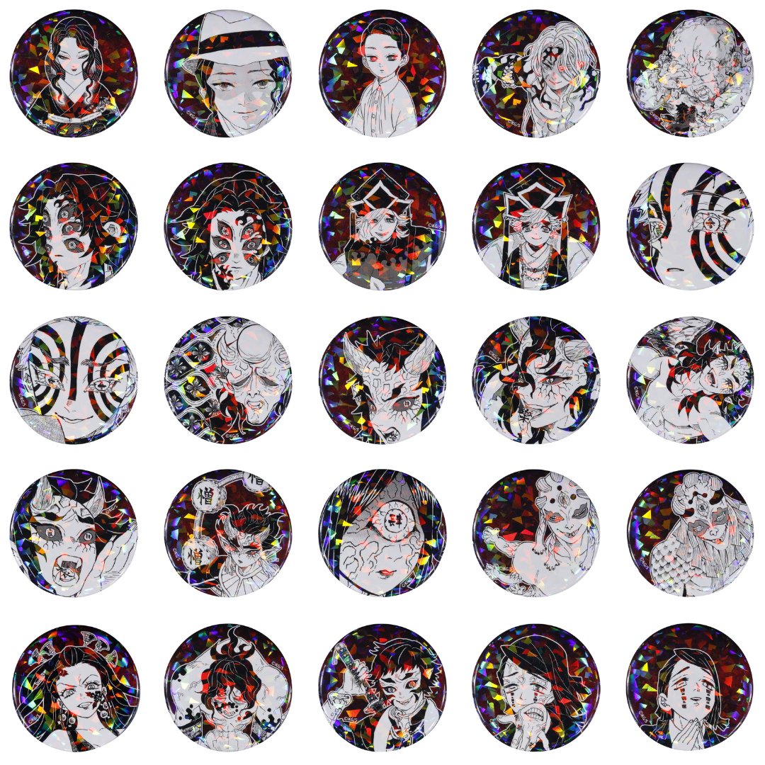 鬼滅の刃』オールスター缶バッジ 『#鬼滅の刃』にて登場した鬼たちが