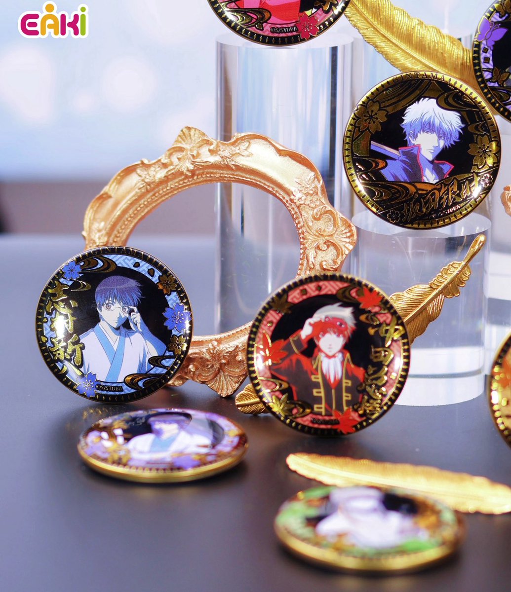 中国限定新商品発売情報】 銀魂 × EAKi 亿奇 彫金風 缶バッジ #銀魂