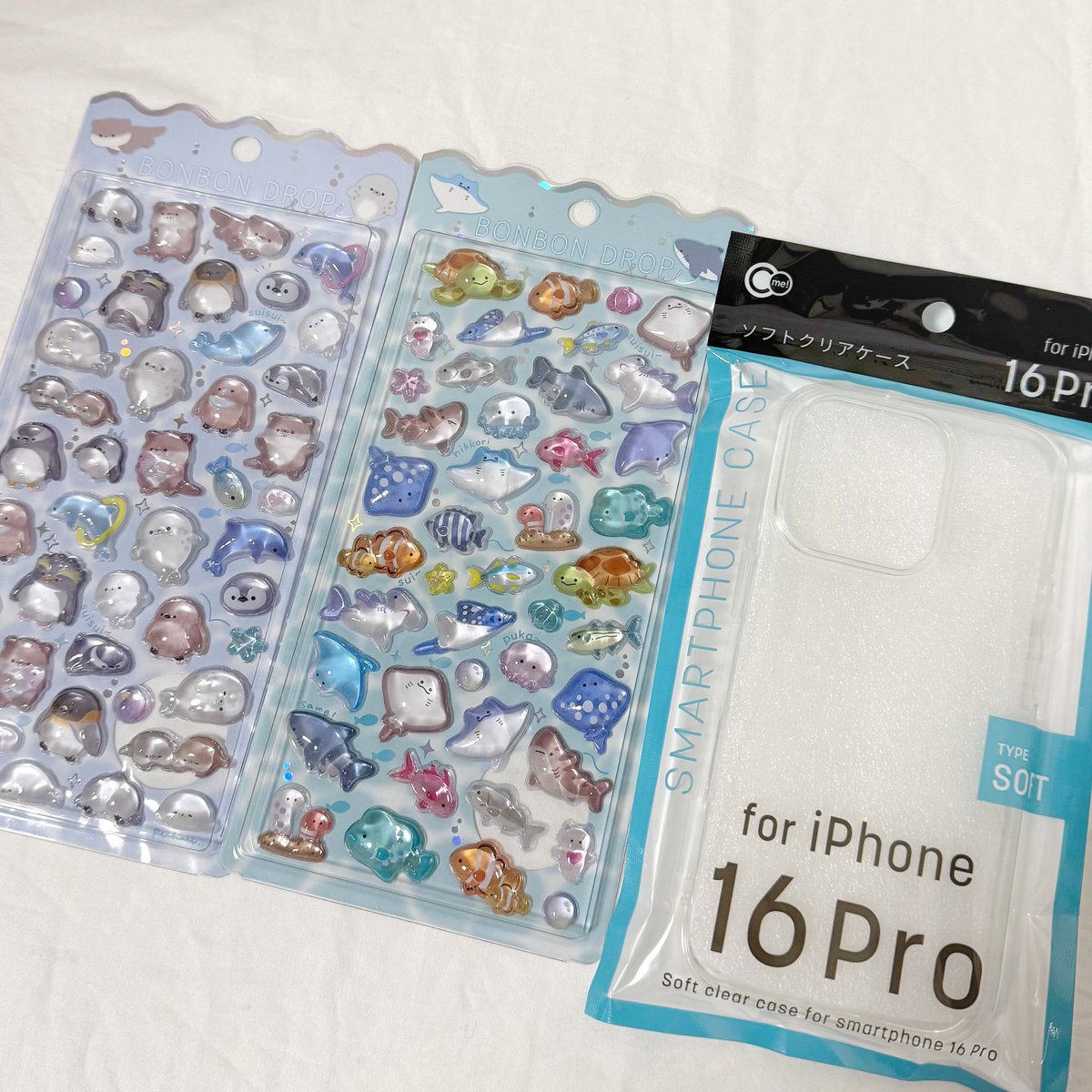 水族館で見つけた生き物の ボンボンドロップシール可愛すぎて即買い