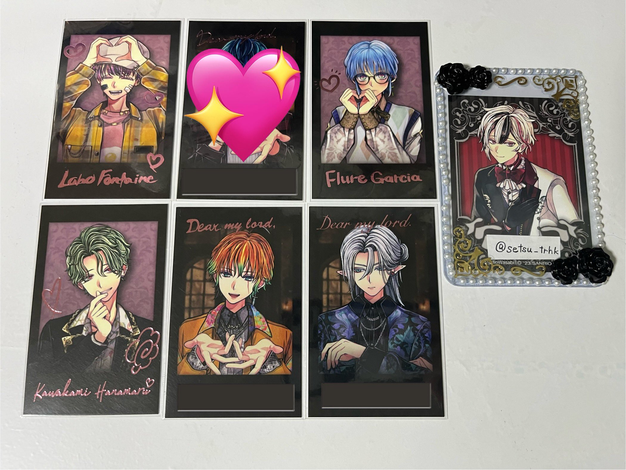 あくねこ バレンタイントレカ風カード ベレン 箔押し あくねこ