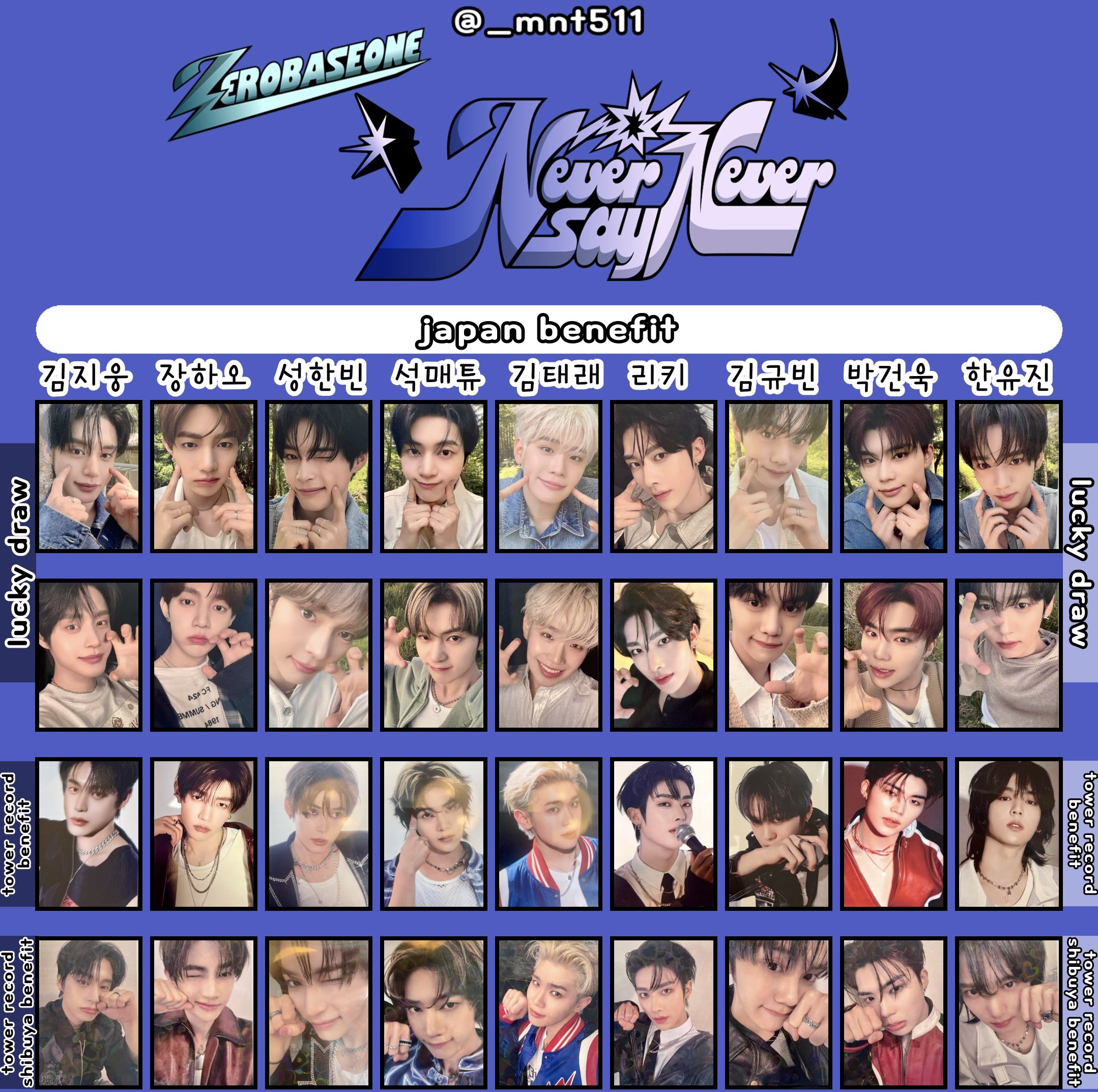 ゴヌク トレカ ZB1 渋谷 A賞 特典 ラキドロ ゼベワン タワレコ 抽選