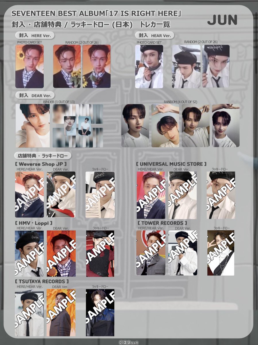 改 SEVENTEEN BEST ALBUM「17 IS RIGHT HERE」 セブチ 封入 店舗特典