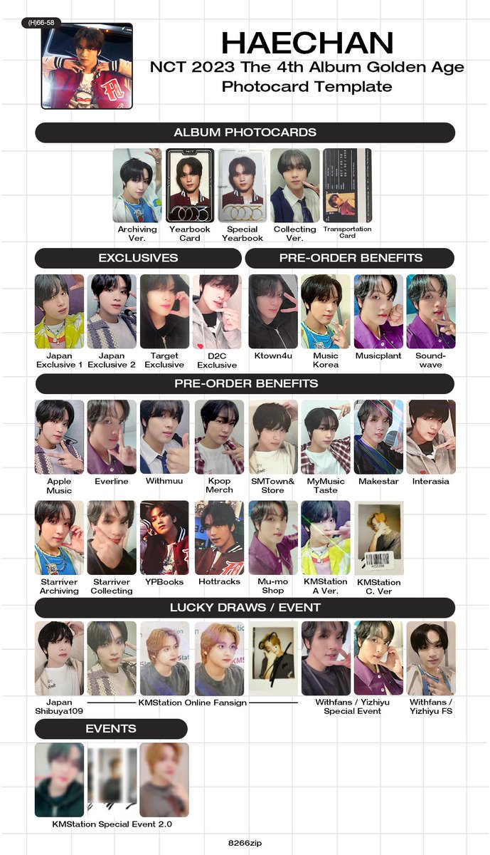 nct 2023 golden age mark haechan photocard individual templates