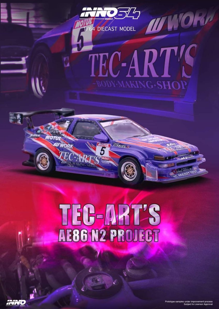 ミニカーTEC-ART'S AE86 N2machine 会場販売価格：5,000円（税込