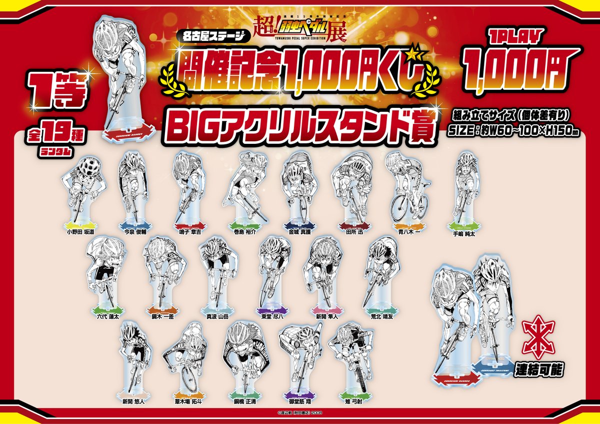 超！弱虫ペダル展』 名古屋ステージ 開催記念 1,000円くじの販売が決定