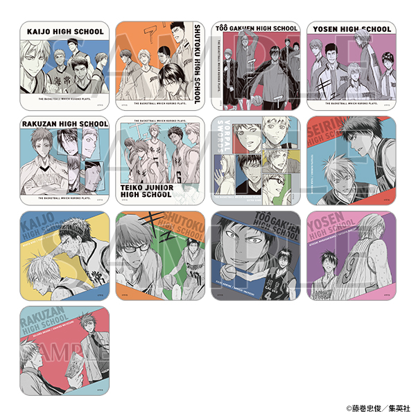 黒バス展🏀グッズ情報／ □アートコースター（全45種／ランダム5種入り