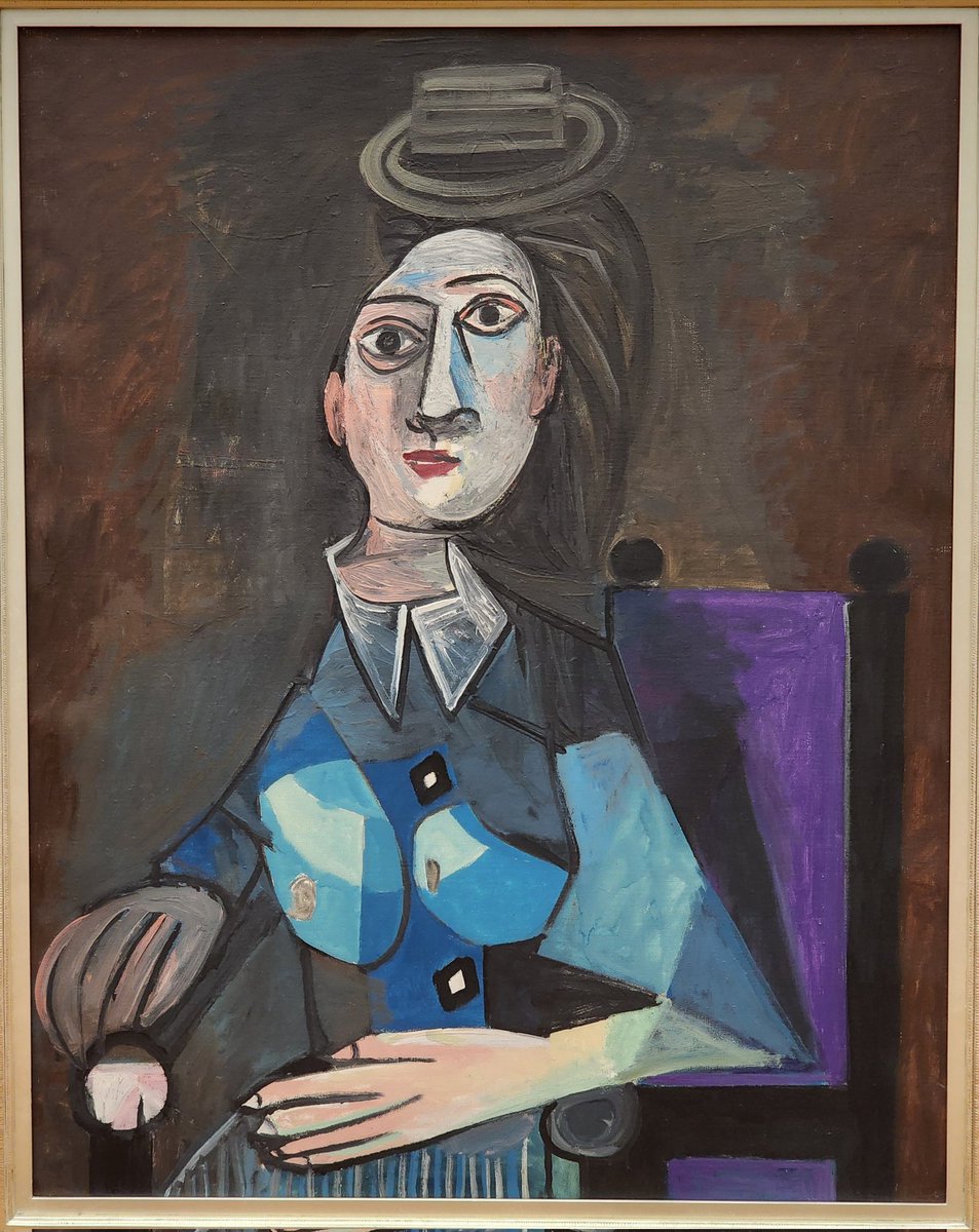 国立西洋美術館 ピカソ「小さな丸帽子を被って座る女性」(1942) 普通の