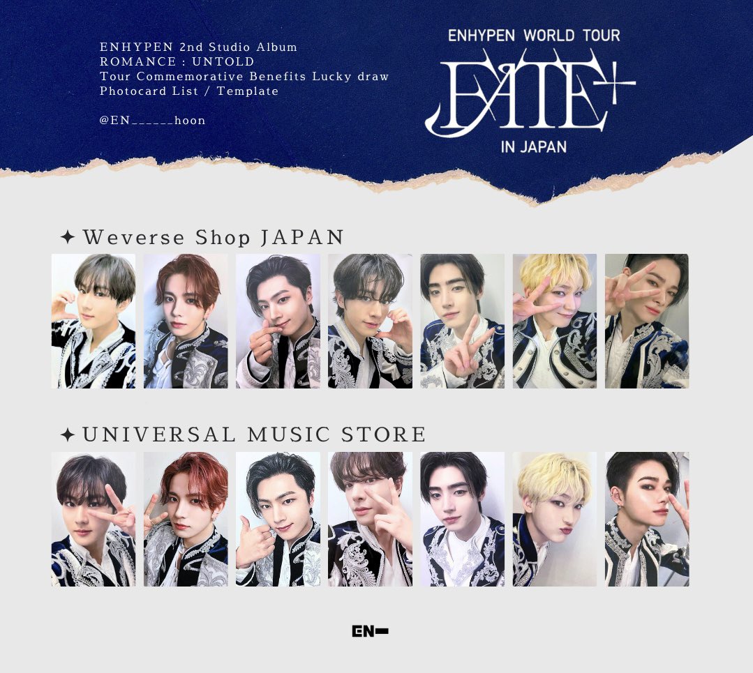 🍥⸝꙳ ⁡ ENHYPEN 2nd Studio Album ROMANCE : UNTOLD Tour