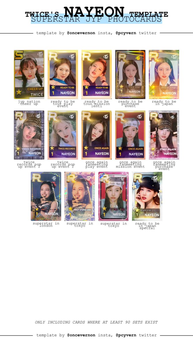 twice superstar jyp ssjyp photocard templates updated with the