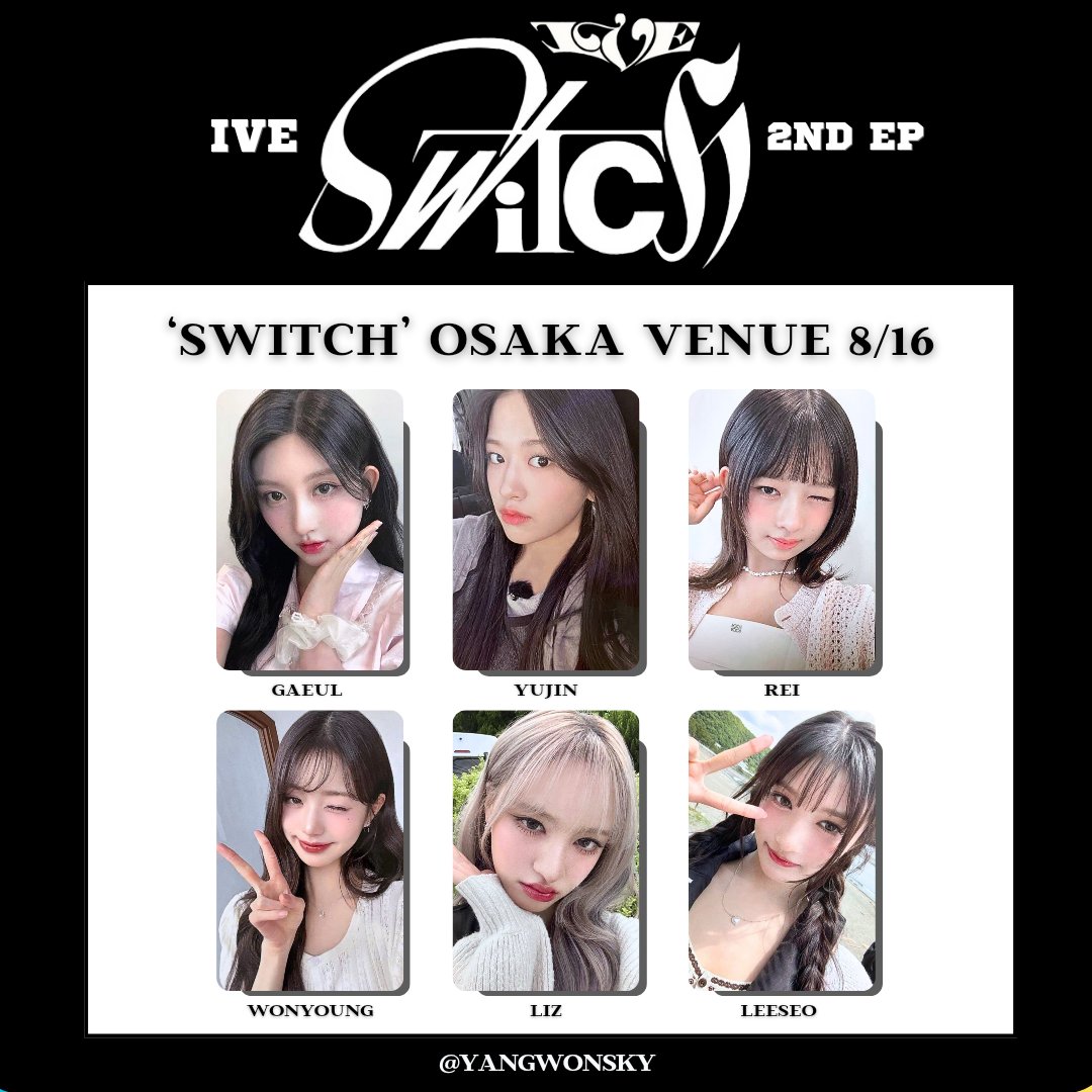 ☆ IVE photocard template ALIVE & SWITCH OSAKA VENUE LIMITED PCS