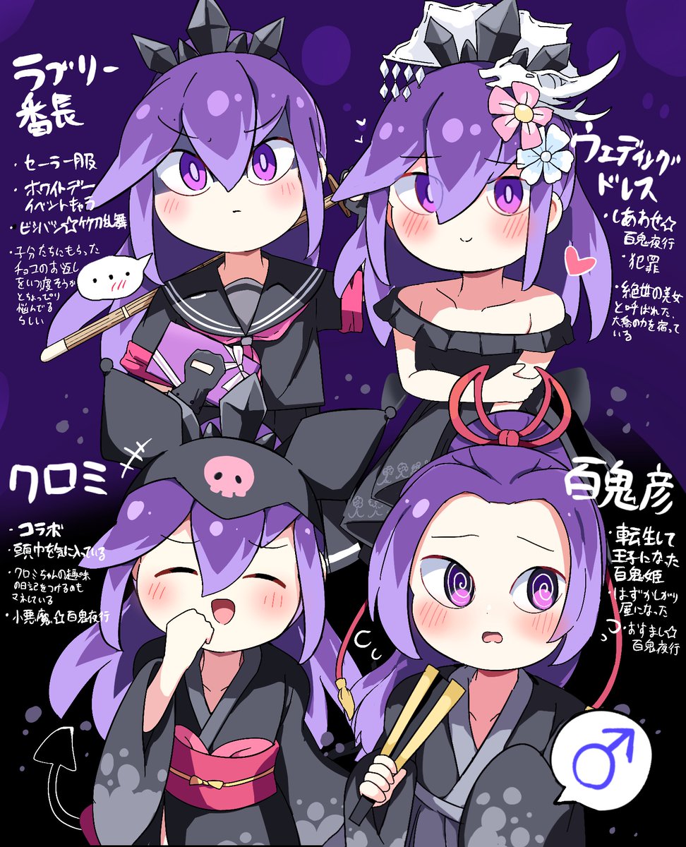 公式で出た百鬼姫の衣装違い