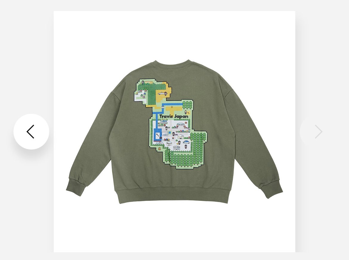 トラジャのグッズのスウェットかわいい！上はLサイズ下はSサイズくらい