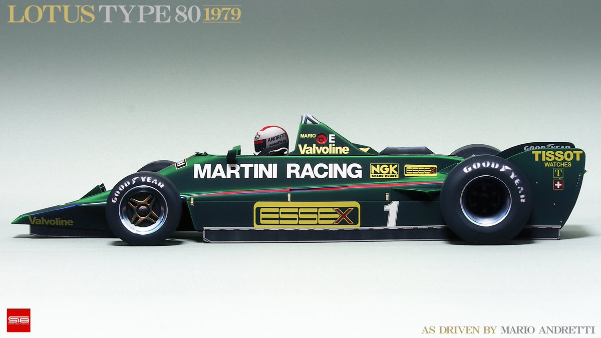 1/12 Scale Papercraft LOTUS TYPE80 / Mario Andretti / 1979
