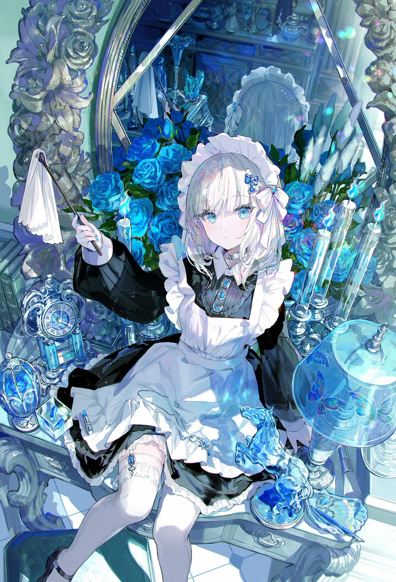 Post by 藤ちょこ@画集発売中 on X: メイドと青透館