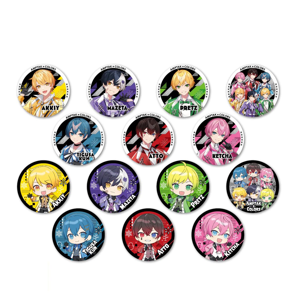 📣AMPTAKxCOLORS 新グッズ登場📣 「#AMPTAK」ランダム缶バッジ(2024