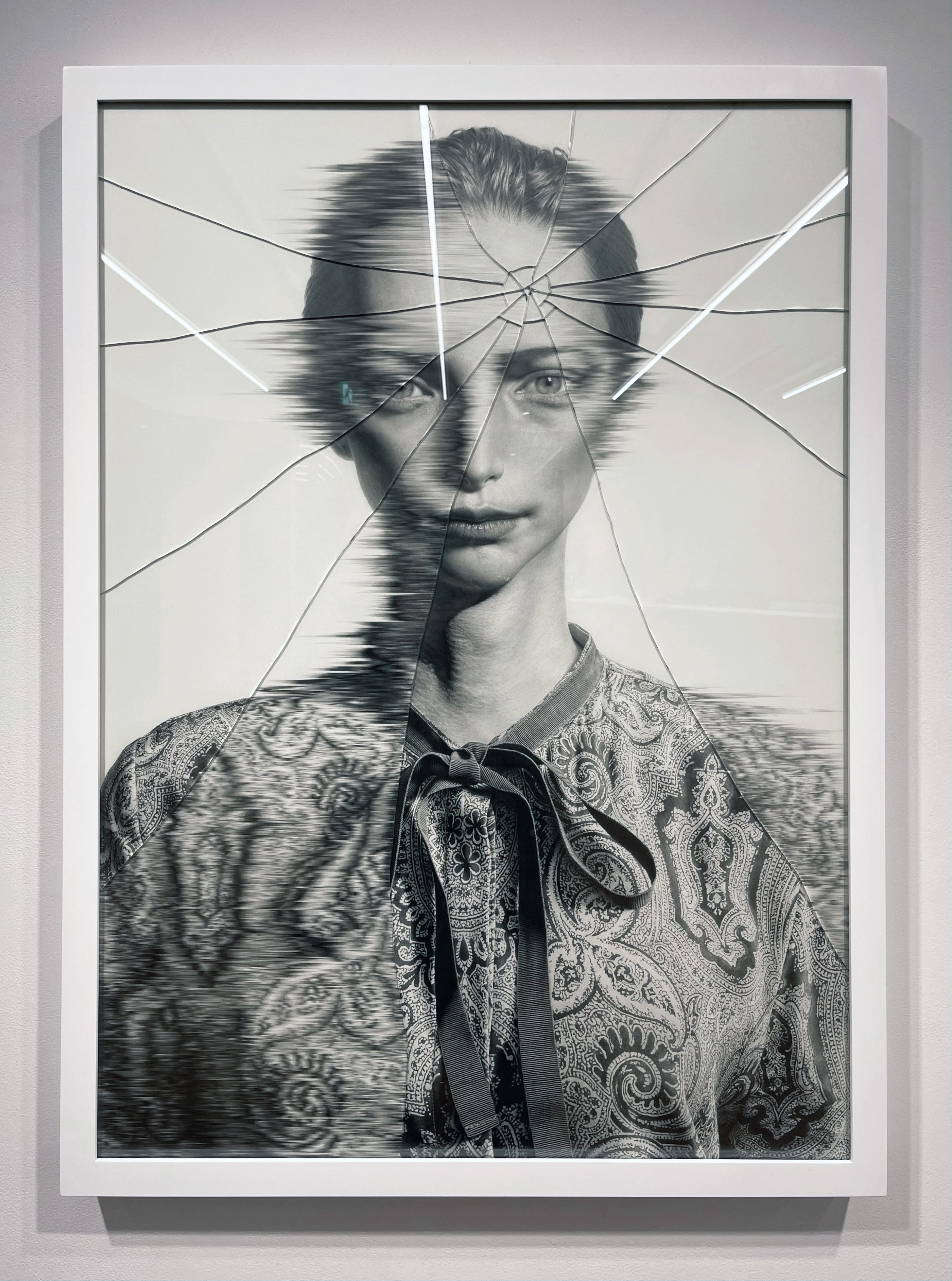 筧本生 鉛筆デッサン『床屋』 かけいもとなり 1986年 真作 筧本生