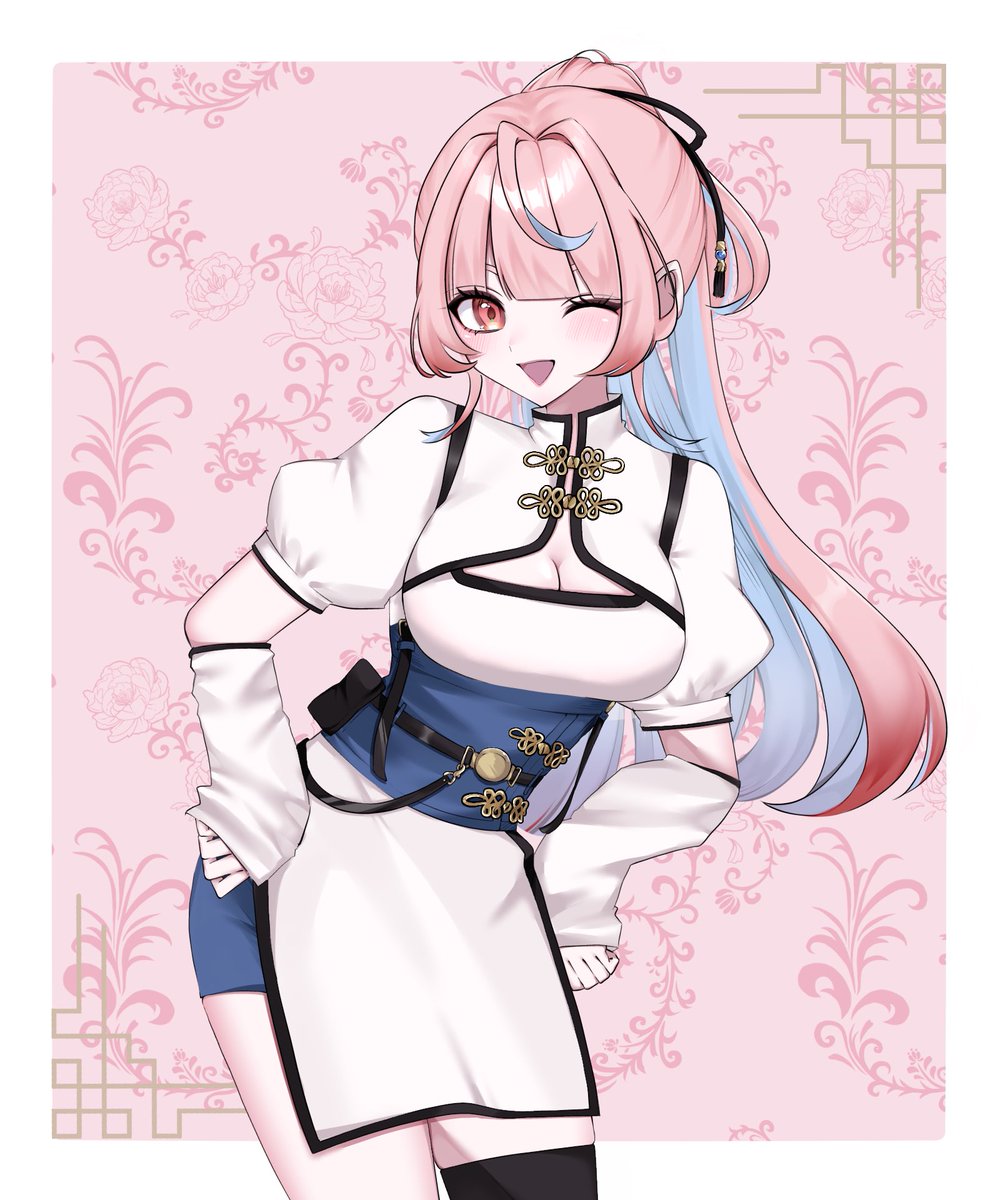 ネイちゃん🩷🩵 #極楽街 #寶井寧 #ネイ #イラスト