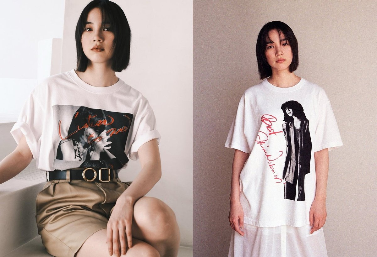 【新品】中森明菜　Tシャツ　2枚セット　サイズLですが小さめ