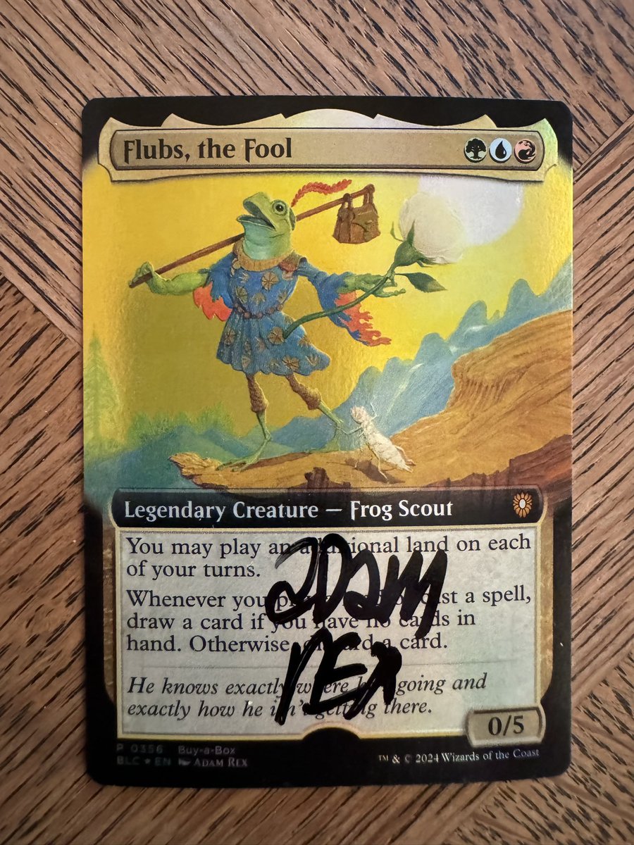 Flubs, the Fool artist proof by Adam Rex 🐸😍😍🐸 #MtGCommander