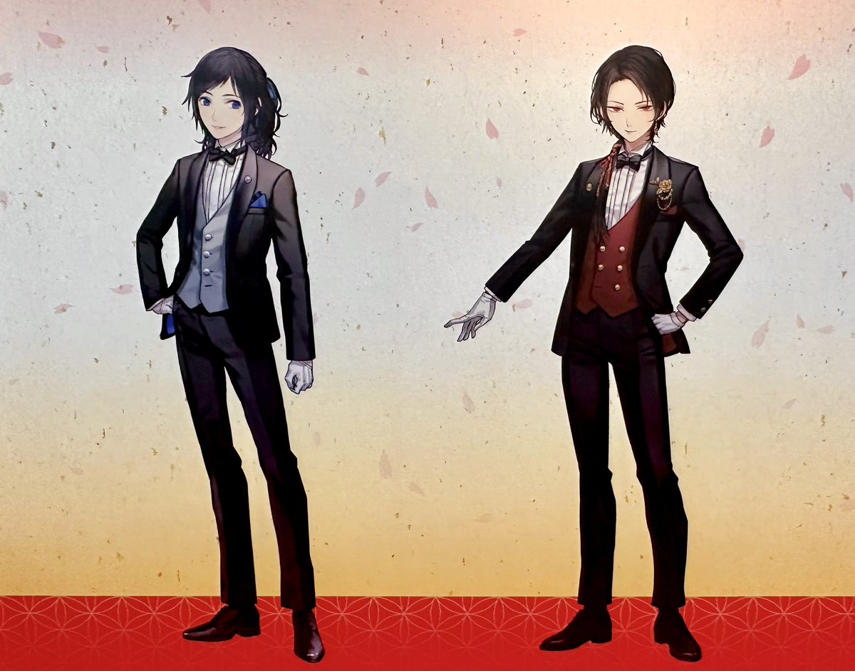 沖田組の祝装、装飾品やメンセームとジレのデザインは若干違えどほぼ