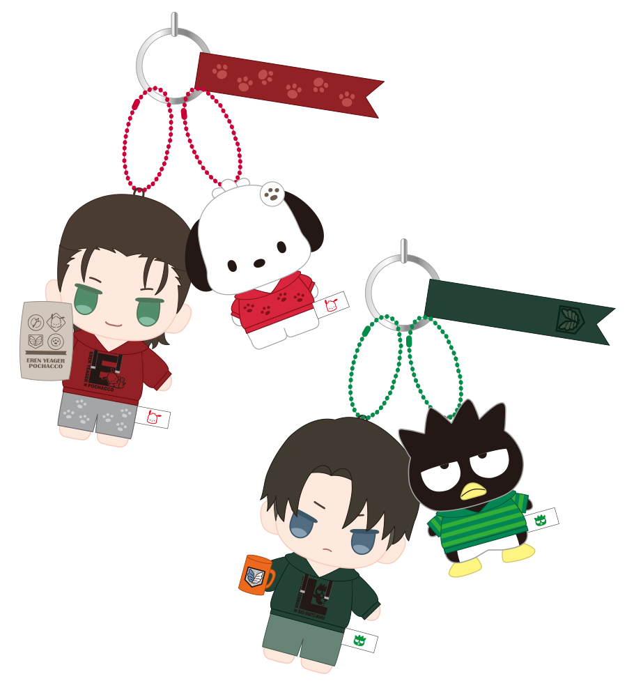 グッズ紹介】 エレン×ポチャッコ、リヴァイ×バッドばつ丸がそれぞれ