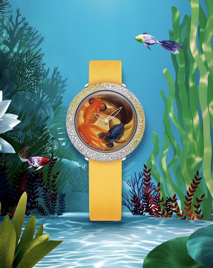 ハリー・ウィンストンとコラボした時計の金魚は、私が一点一点描きまし