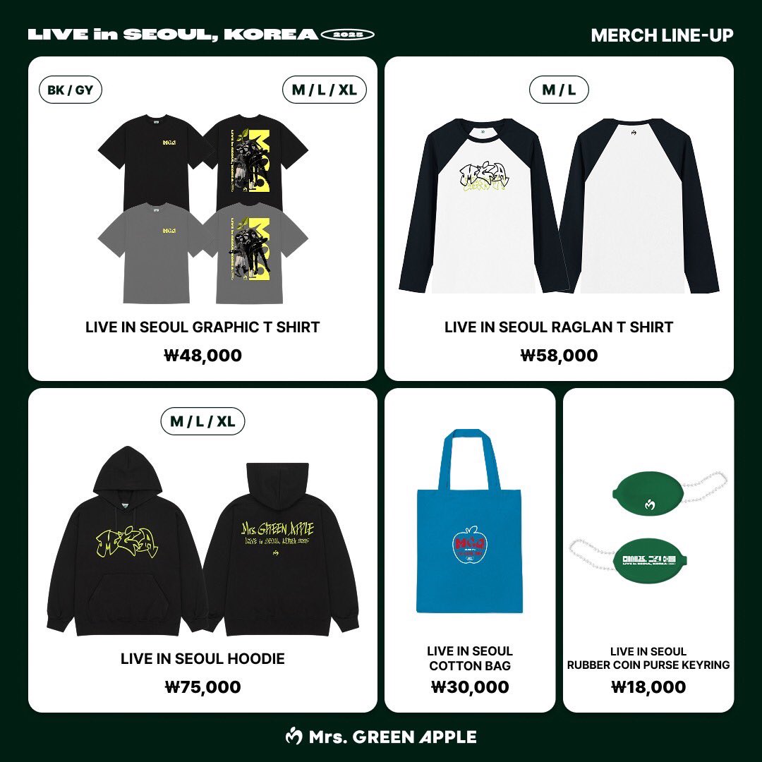 MGA LIVE in SEOUL, KOREA 2025 Official MERCH 事後受注販売の